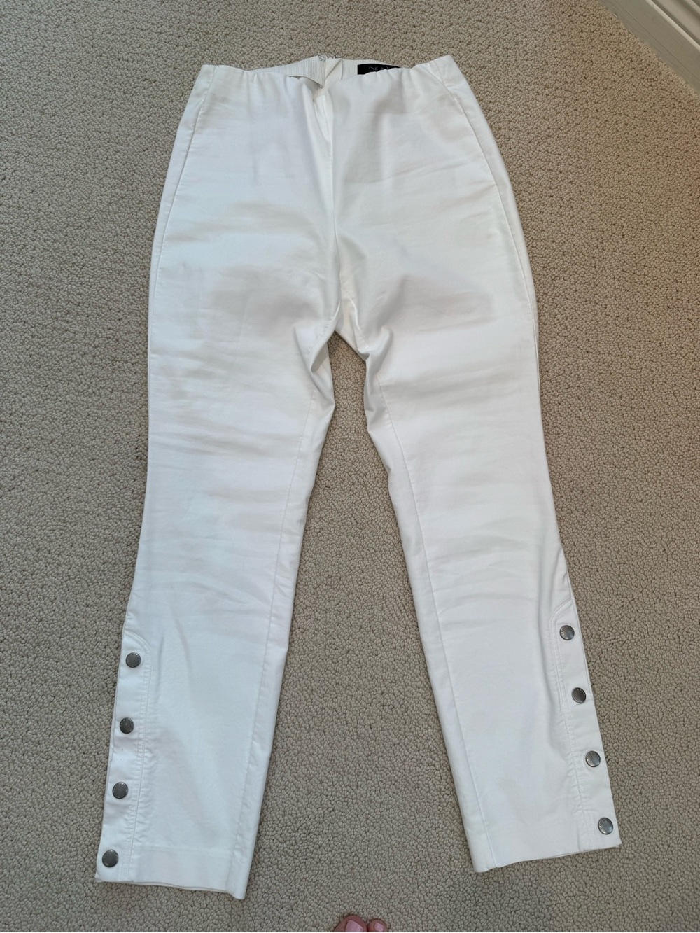 Rag & Bone Women's White Snap-Hem Jeans